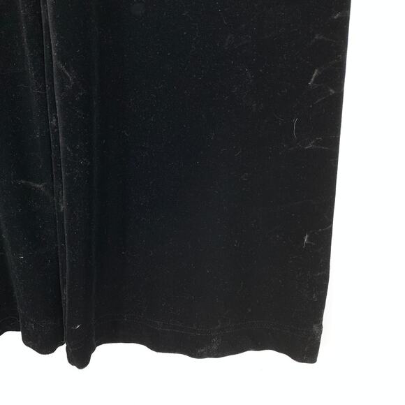 Sno Skins Velour Velvet Pants Wide Leg Womens Size Small Black Pull On Waist - Picture 4 of 6